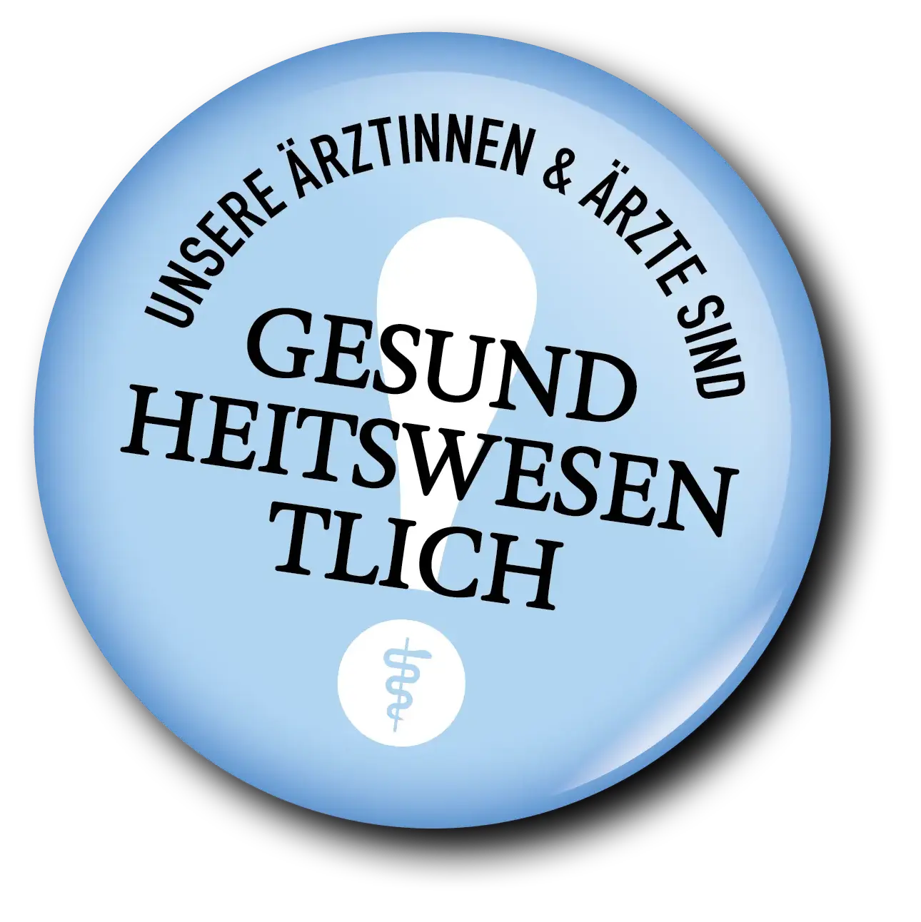 Ärztekammer Give Away — Blaue Pins